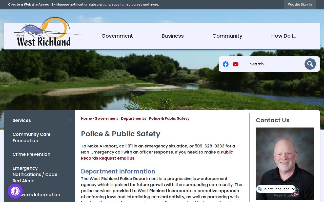 West Richland criminal history police building and public safety information